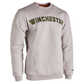 Gray sweatshirt with 'WINCHESTER' text on a white background
