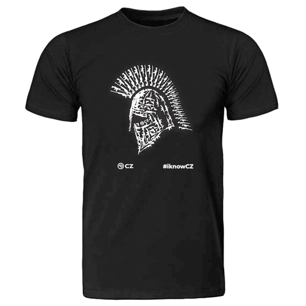 CZ branded t-shirt front view with logo
