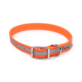 King Buck waterproof soft touch reflective dog collar front view