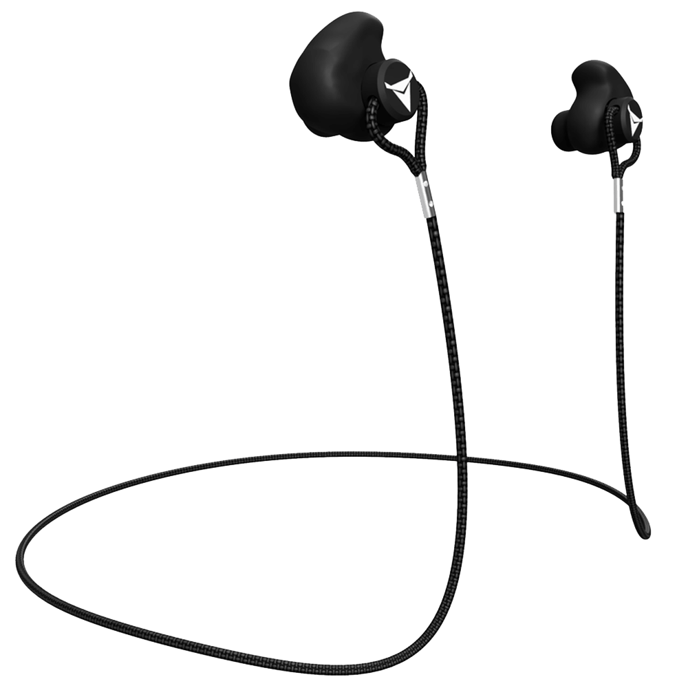 Decibullz earplug lanyard showing clip and cord detail