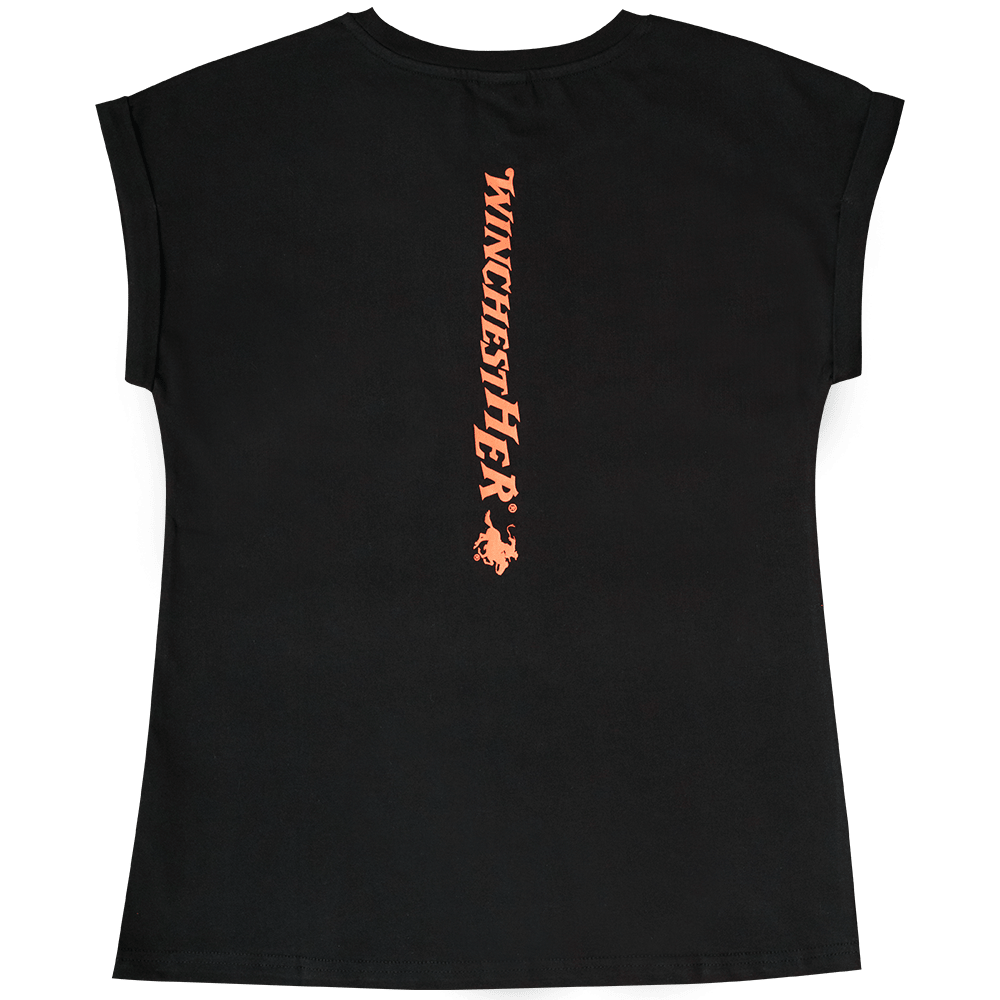 WinchestHer women's black t-shirt back view