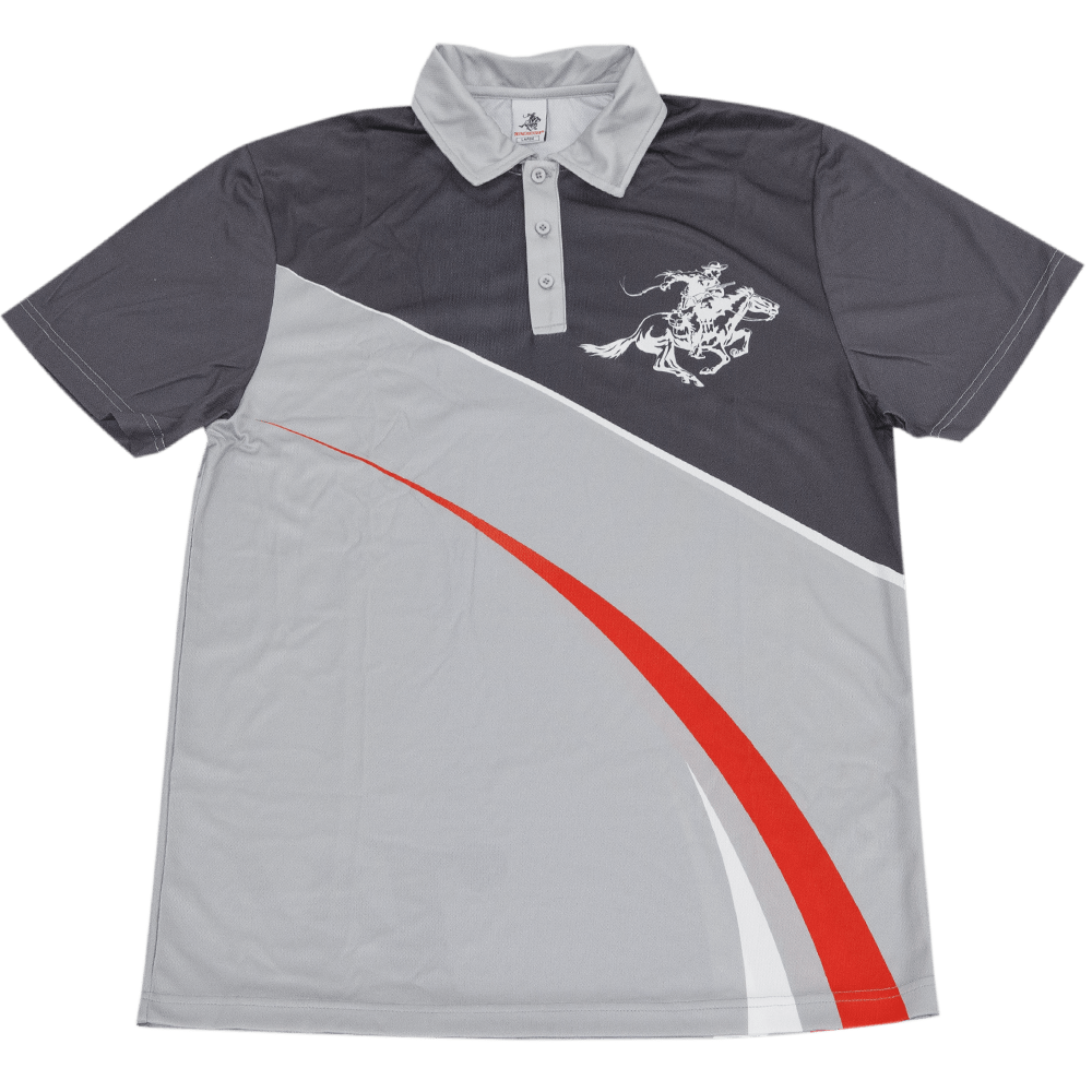 Winchester men's shooting polo shirt front view with logo