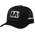 Winchester AA black and black country trucker cap front view